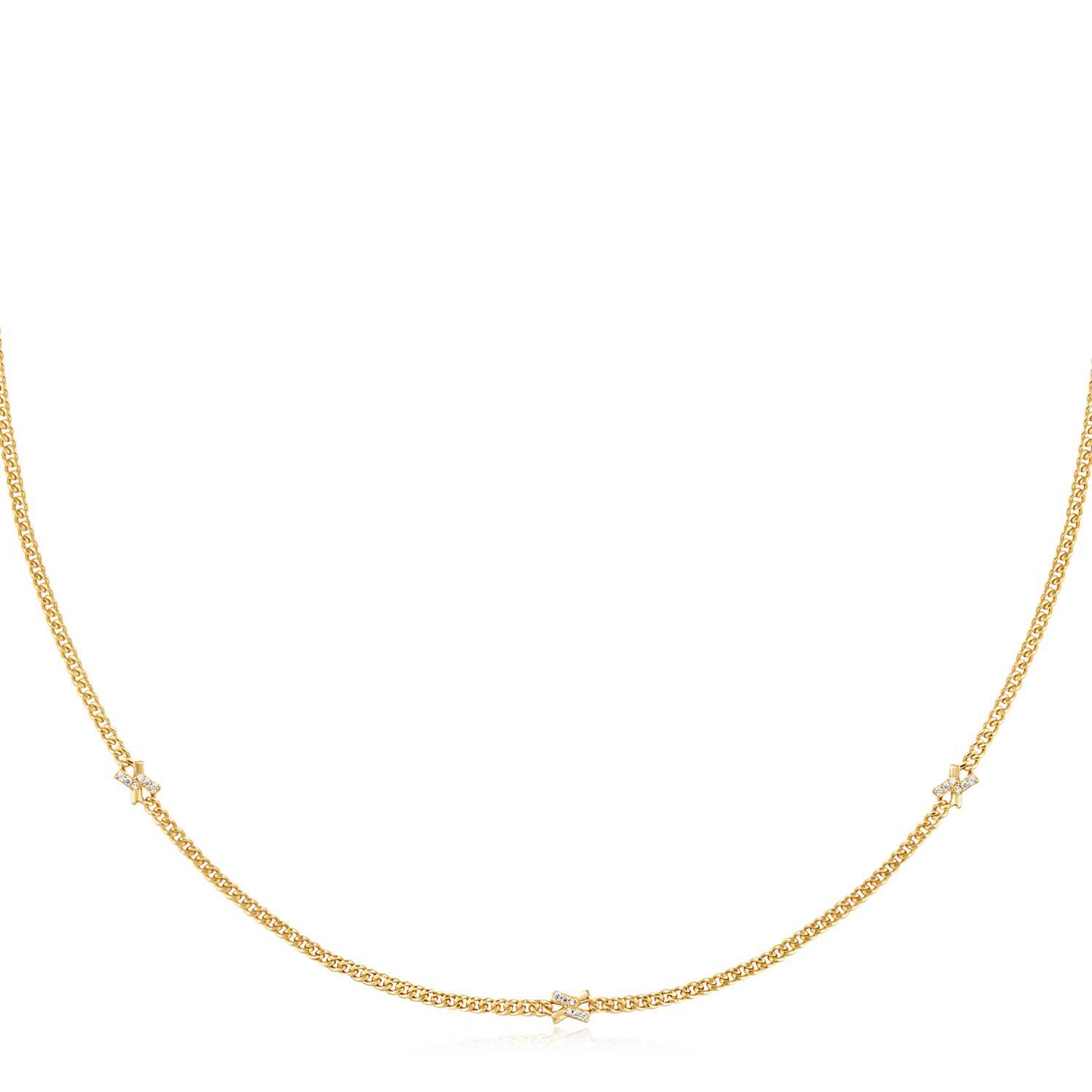  Dusk Divas - Zilver / 14kt GP - Zirkonia - 43cm